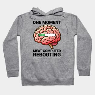 Meat Computer Rebooting - Funny Brain Loading Hoodie